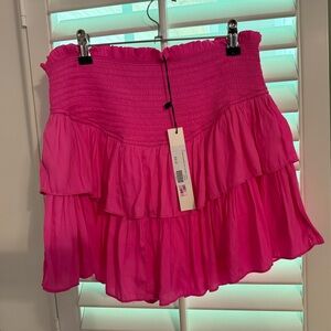 Hot pink size medium smocked skirt. NWT.